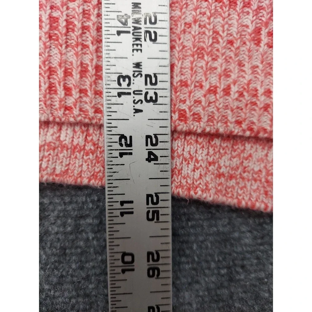 Soft Surroundings Selene Sweater Women Medium Pink Ribbed Turtleneck Black Pipe‎